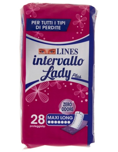 Lines Intervallo Lady Plus Maxi Long - 28 Assorbenti Per Tutte Le Perdite